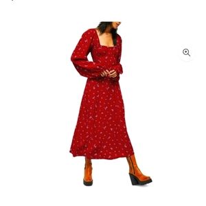 NWOT Free People Floral CottageCore Maxi Dress